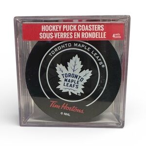 2/$30 Tim Hortons 2019 NHL Toronto Maple Leafs Hockey Puck Coasters
